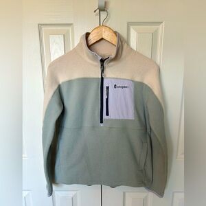Cotopaxi Fleece Quarter-Zip in Cream/Sage/Lavander/Nazy, Size XS, Good Condition